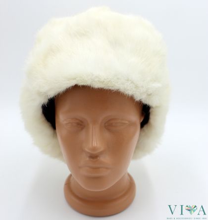 Дамска шапка естествен косъм 08 бяла