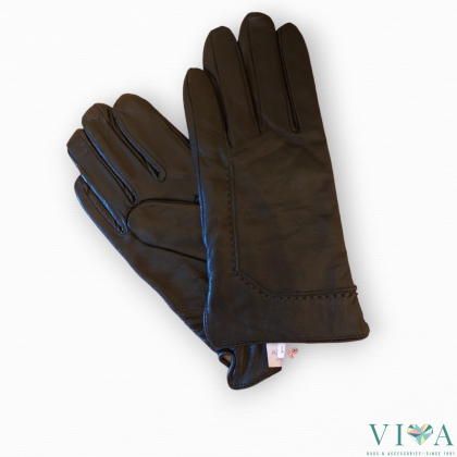 Мъжки ръкавици от естествена кожа черни  013