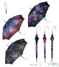 Woman's Long  Umbrella Bisetti 34149 galaxy 