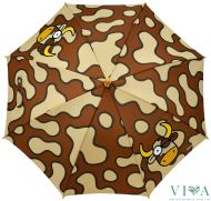 Children's Long Umbrella Kukuxumusu  66158 brown