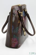 Дамска чанта Lauro Alessandrini 8804 т.кафява на цветя