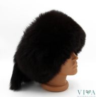Дамска шапка естествен косъм 03 черна