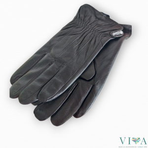 Мъжки ръкавици от естествена кожа черни  012