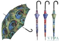 Woman's Automatic  Umbrella  M&P 4848 multi with red