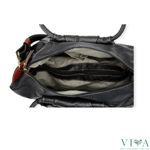 Дамска чанта Avorio естествена кожа 1421 черна